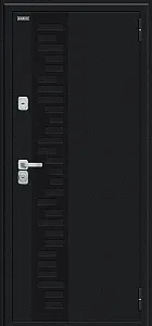 Товар Дверь Thermo Техно Д2/BChrome Букле черное/Cappuccino Melinga BR6213