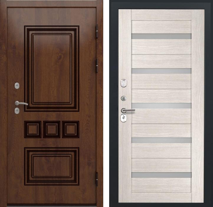 Дверь Аура СБ-1 (ст. белое, 16мм, капучино) LUX183856