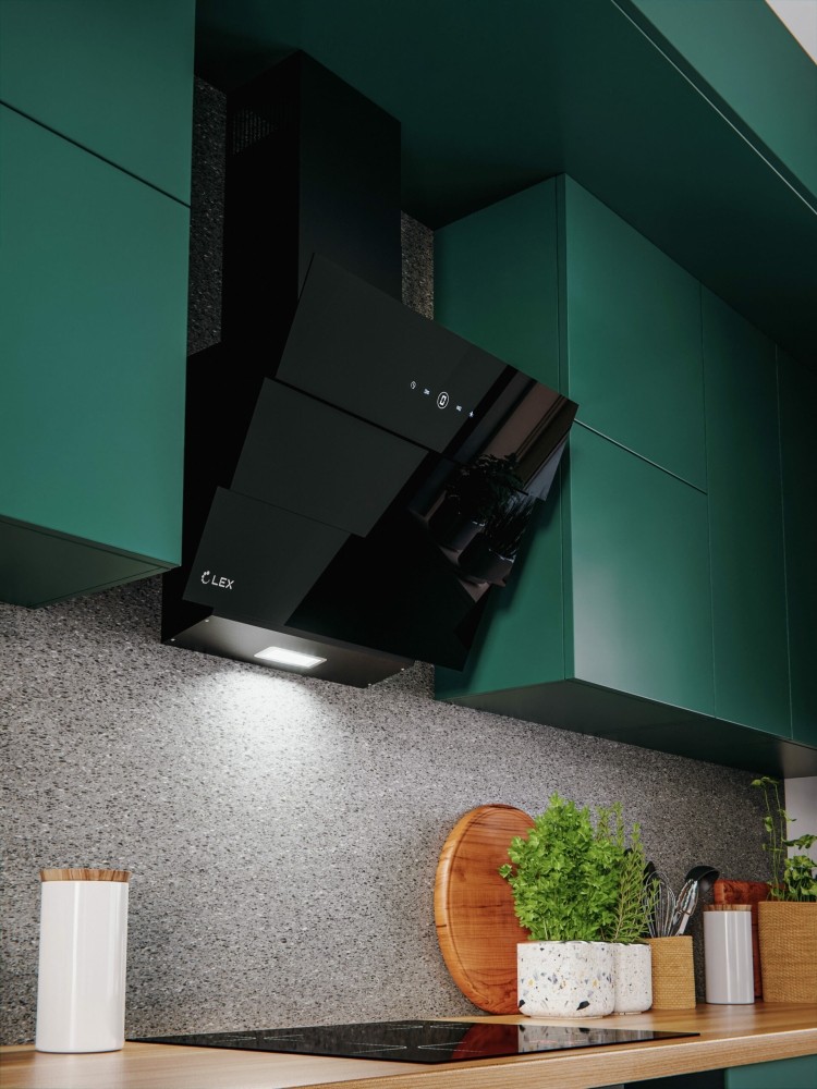 Товар Наклонная вытяжка Вытяжка кухонная наклонная LEX RIO GS 600 Black