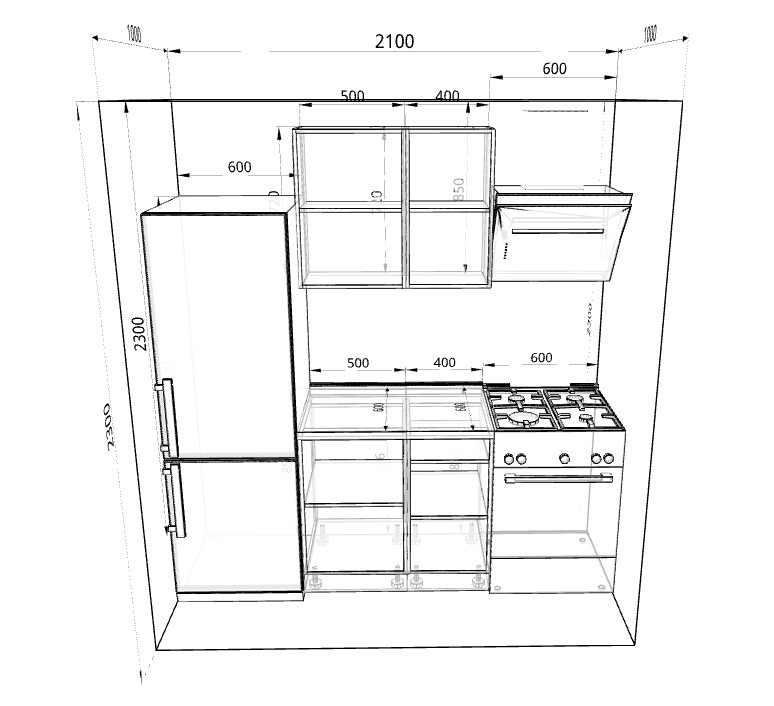 Товар Кухонный гарнитур Сантана GKK1004