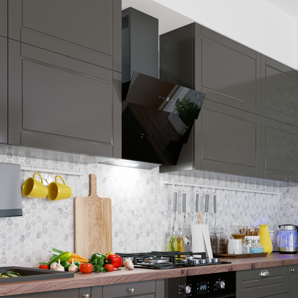 Товар Наклонная вытяжка Вытяжка кухонная наклонная LEX RIO GS 600 Black