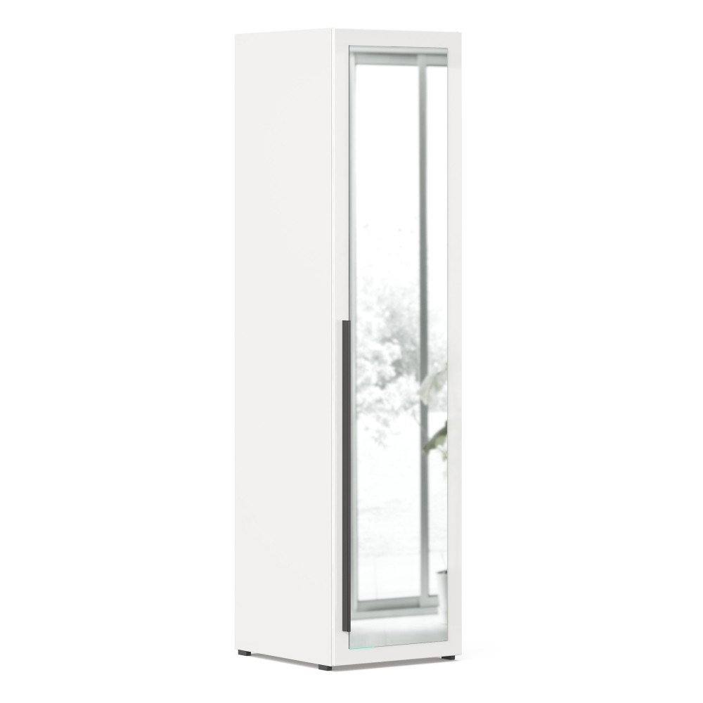 Джоли Шкаф одностворчатый с зеркалом Tип 2 (Серый шелк) LD203615