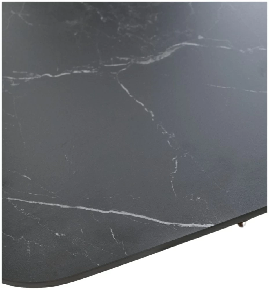 Товар Стол BLANCO 160 MATT BLACK MARBLE SOLID CERAMIC / Орех, ®DISAUR MC64130