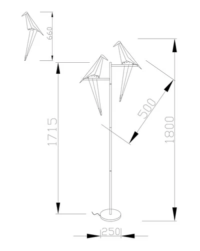 Товар Светодиодный торшер Moderli V3075-2TL origami Birds 2*LED*6W SG3399