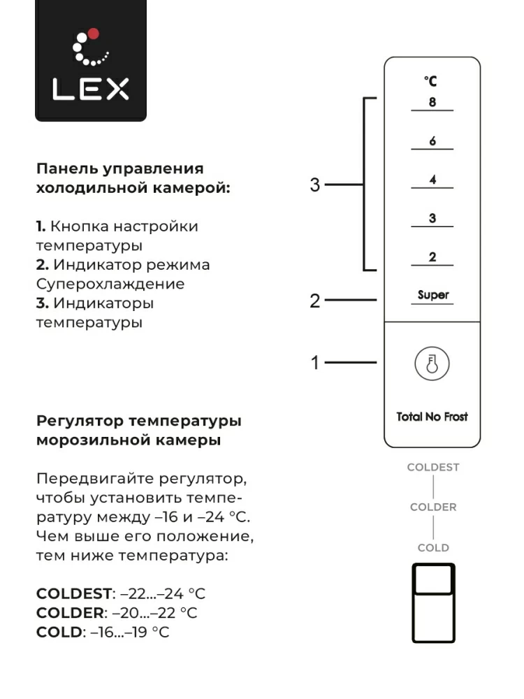 Товар Холодильник Холодильник отдельностоящий LEX LKB188.2IXD